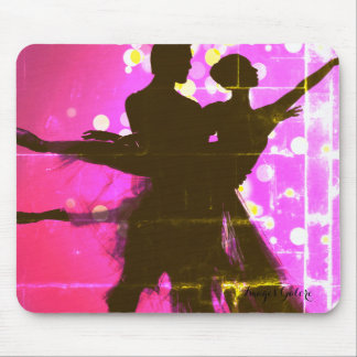 Ballet Couple in Pink Distressed Mouse Mat