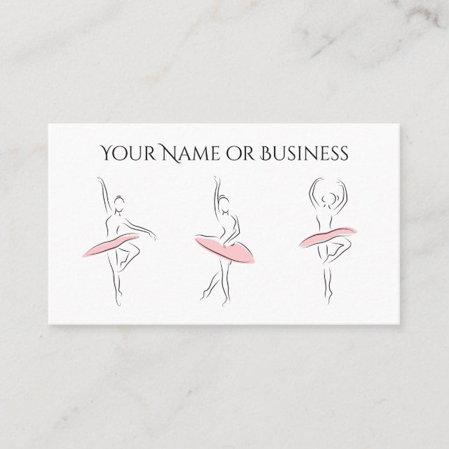 Ballet Dance Beautiful Ballerina Professional Business Card (Front)