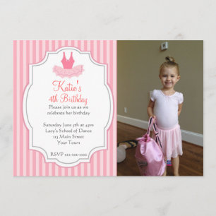 Ballet Dance Birthday Invitation
