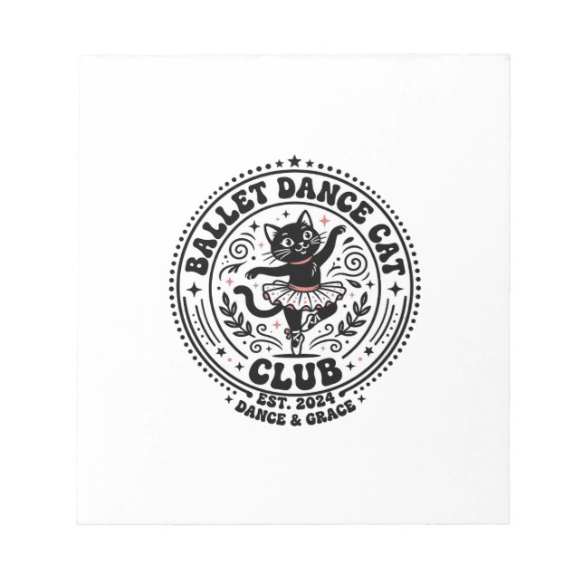Ballet Dance Cat Pet Lover Shirt Art - Ballet Danc Notepad (Front)