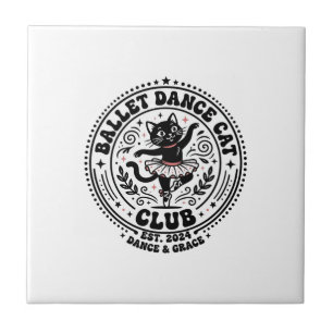 Ballet Dance Cat Pet Lover Shirt Art - Ballet Danc Tile