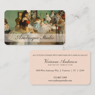 Ballet Dance Class Edgar Degas Vintage Business Card