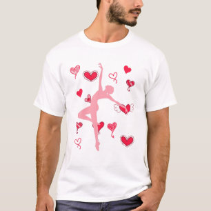 Ballet Dance Hearts En Pointe Dancing Ballerina Ba T-Shirt
