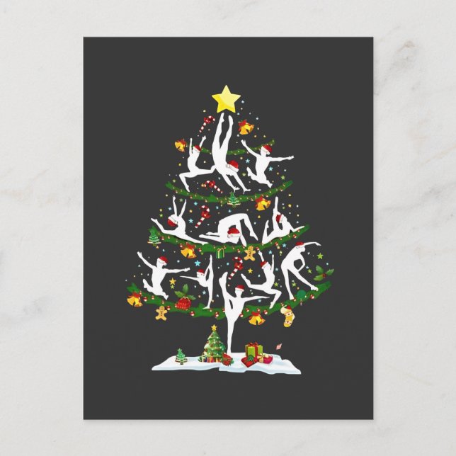 Ballet Dance Lover Xmas Lighting Ballet Christmas  Announcement Postcard (Front)