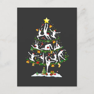 Ballet Dance Lover Xmas Lighting Ballet Christmas  Holiday Postcard