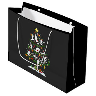 Ballet Dance Lover Xmas Lighting Ballet Christmas Large Gift Bag