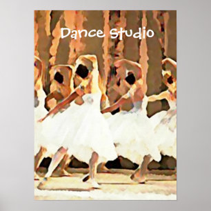 Ballet Dance On Stage Ballerinas Poster