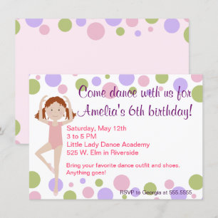 Ballet Dance Party Invitation