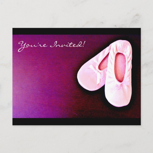 Ballet Dance Recital Invitation Postcard (Front)
