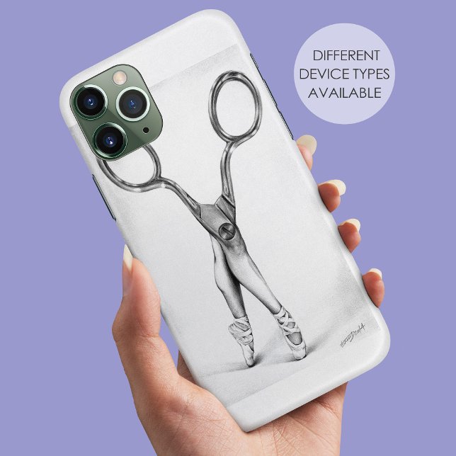 Ballet dance Scissors Ballerina Surreal drawing Case-Mate iPhone Case (Creator Uploaded)
