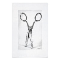 Ballet dance Scissors Ballerina Surreal drawing