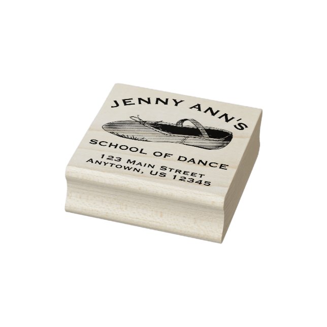 Ballet Dance Studio Teacher Personalised Address Rubber Stamp (Stamp)