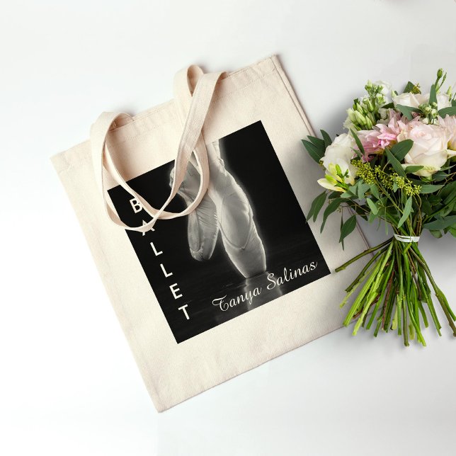 Ballet Dance Toe Shoes Bag with Personalised Name (Creator Uploaded)