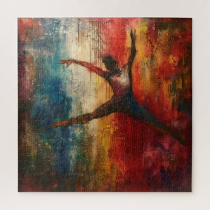 Ballet Dancer Abstract Art Jigsaw Puzzle
