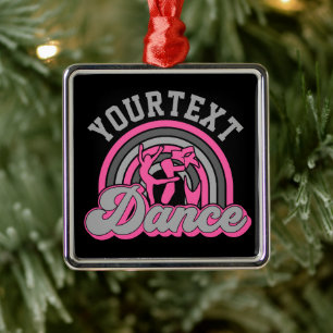 Ballet Dancer ADD TEXT Classic Dance Performer Metal Tree Decoration
