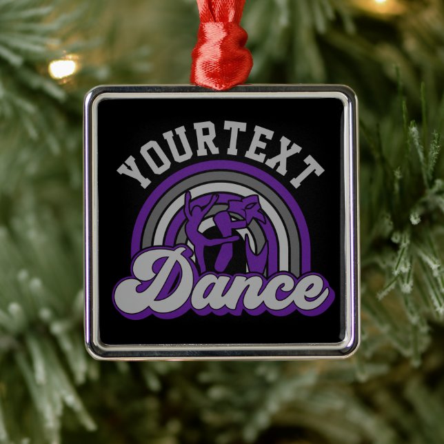 Ballet Dancer ADD TEXT Classic Dance Performer Metal Tree Decoration (Tree)