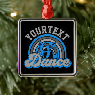 Ballet Dancer ADD TEXT Classic Dance Performer Metal Tree Decoration