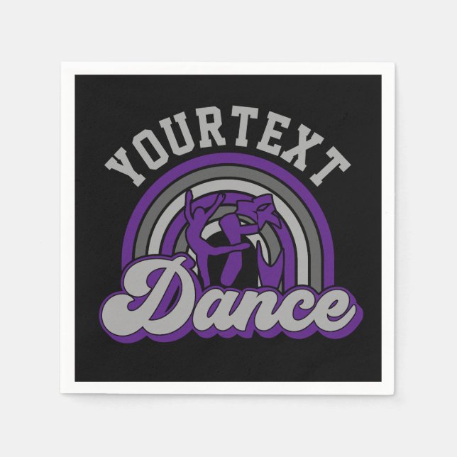 Ballet Dancer ADD TEXT Classic Dance Performer Napkin (Front)