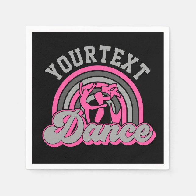 Ballet Dancer ADD TEXT Classic Dance Performer Napkin (Front)