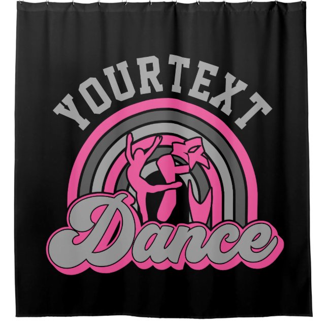 Ballet Dancer ADD TEXT Classic Dance Performer Shower Curtain (Front)
