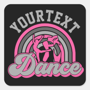 Ballet Dancer ADD TEXT Classic Dance Performer Square Sticker