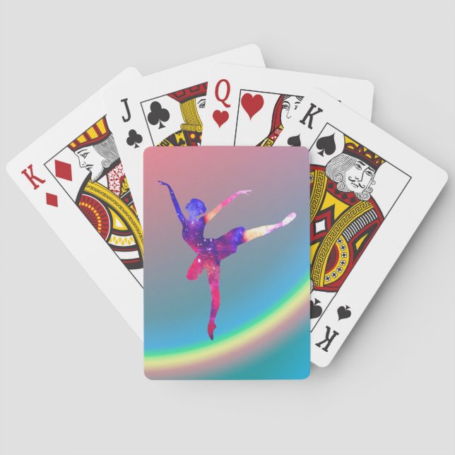 Ballet Dancer and Rainbow Playing Cards (Back)
