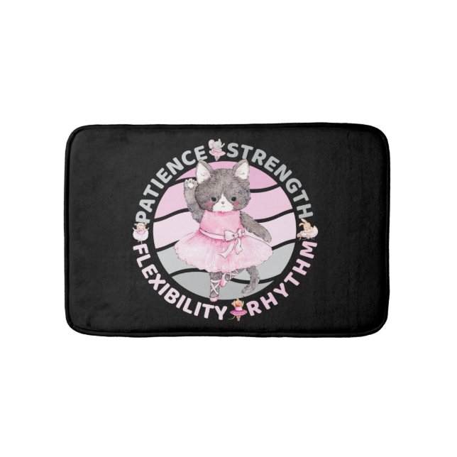Ballet Dancer - Ballerina Dancing Principles Bath Mat (Front)