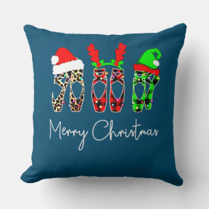 Ballet Dancer Ballerina Merry Christmas Xmas Point Cushion