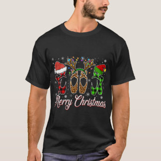 Ballet Dancer Ballerina Merry Christmas Xmas Point T-Shirt