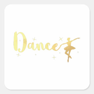 Ballet Dancer   Ballerina Tanzsport Gifts Square Sticker