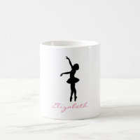 Ballet Dancer Black Silhouette Personalised