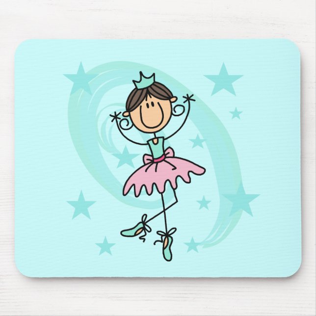 Ballet Dancer - Brown T-shirts and Gifts Mouse Mat (Front)