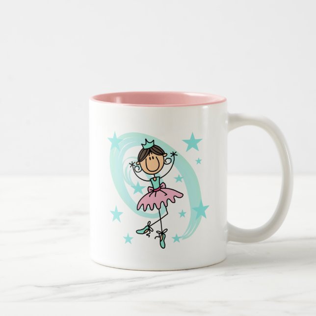 Ballet Dancer - Brown T-shirts and Gifts Two-Tone Coffee Mug (Right)