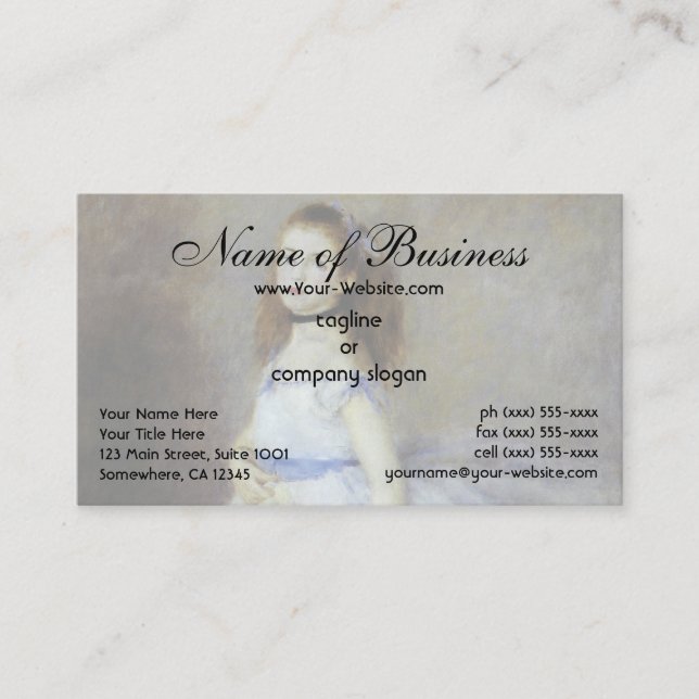Ballet Dancer by Pierre Auguste Renoir Business Card (Front)