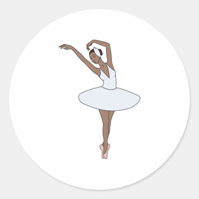 Ballet Dancer Classic Round Sticker (Front)