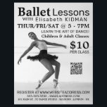 Ballet Dancer, Dance Lesson Advertising Flyer<br><div class="desc">Ballet Dancer,  Dance Lesson Advertising Flyers By The Business Card Store.</div>
