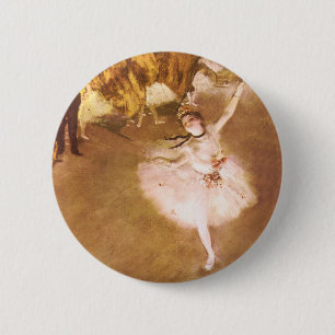 Ballet Dancer Degas Star Painting 6 Cm Round Badge