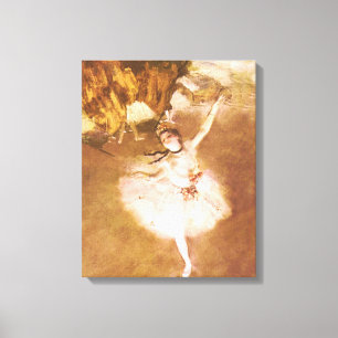 Ballet Dancer Degas Star Painting Canvas Print