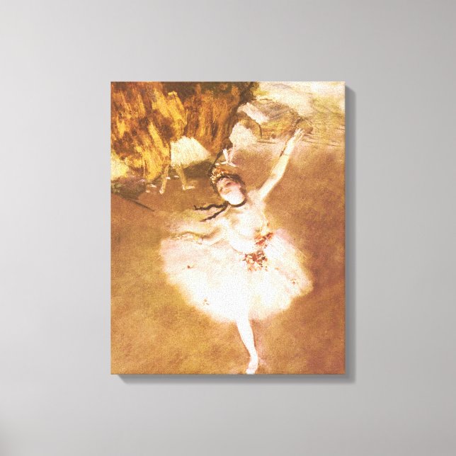 Ballet Dancer Degas Star Painting Canvas Print (Front)