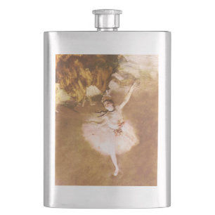 Ballet Dancer Degas Star Painting Hip Flask