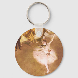 Ballet Dancer Degas Star Painting Key Ring