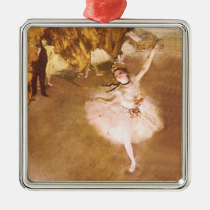 Ballet Dancer Degas Star Painting Metal Tree Decoration