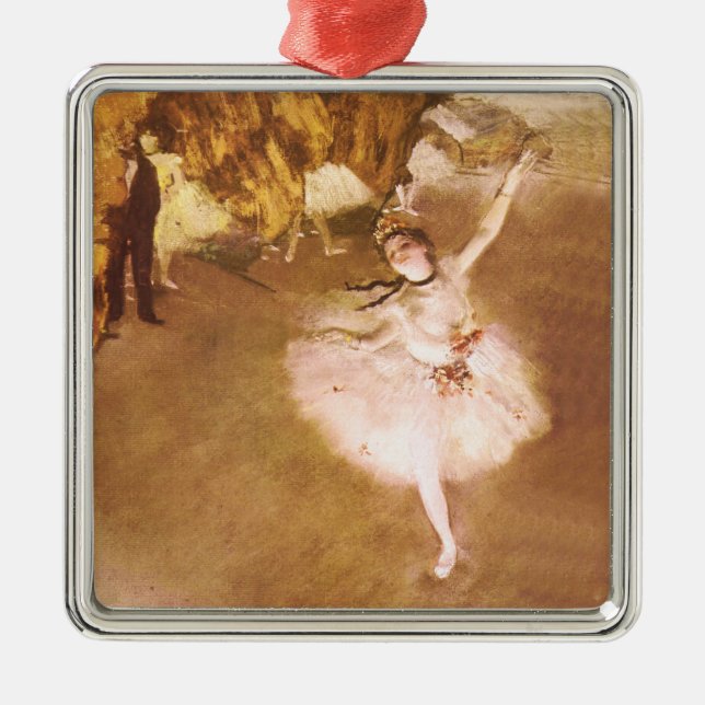 Ballet Dancer Degas Star Painting Metal Tree Decoration (Front)