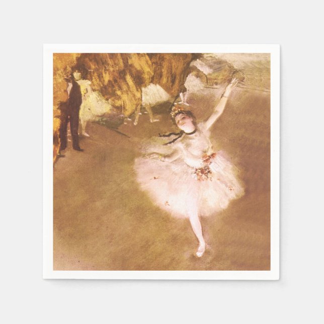 Ballet Dancer Degas Star Painting Napkin (Front)