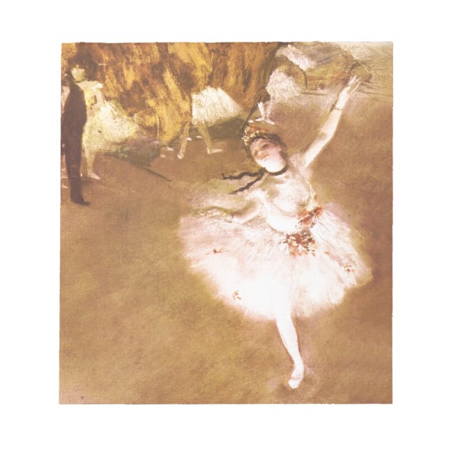 Ballet Dancer Degas Star Painting Notepad (Front)