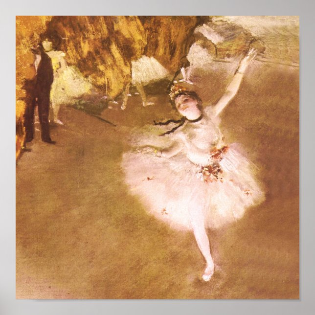 Ballet Dancer Degas Star Painting Poster (Front)