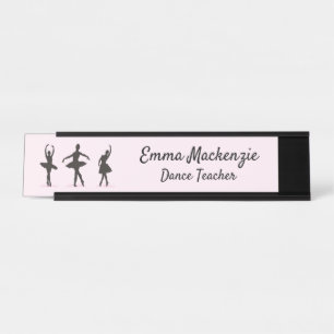 Ballet Dancer Desk Name Plate Station Sign