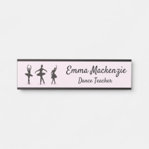 Ballet Dancer Door Name Plate Station Sign