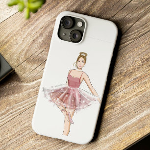ballet dancer, fashion sketch, Case-Mate iPhone 14 case
