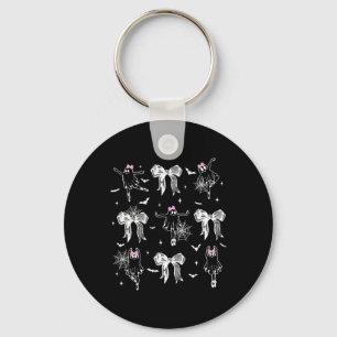 Ballet Dancer Ghost Coquette Bow Halloween Balleri Key Ring